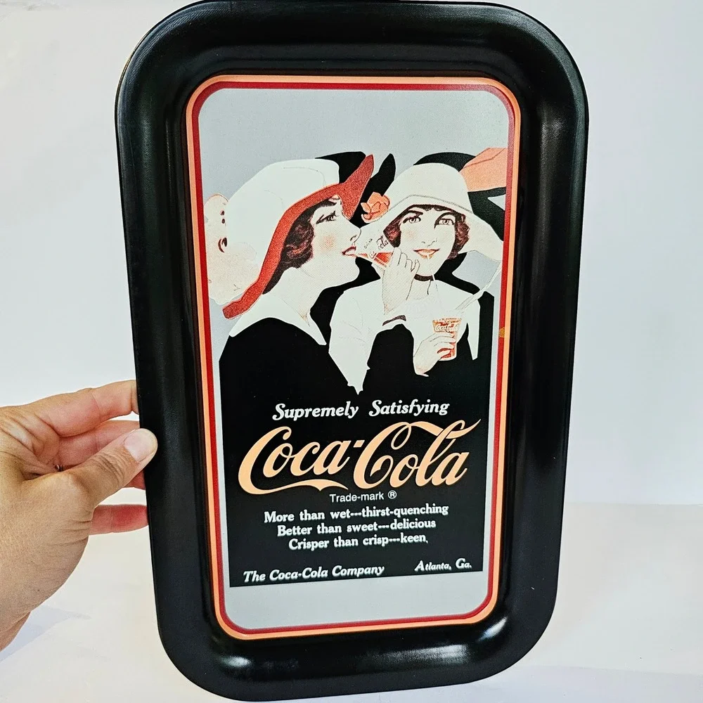Vintage Coca-Cola Metal Serving Trays Set of 6 Flapper Girl Soda Memorabilia